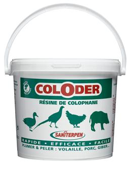 Colophane Coloder pour peler et plumer cochon sanglier volailles et gibiers seau de 3,5 kg