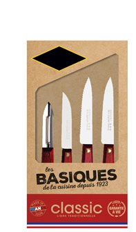 Coffret 4 couteaux de cuisine manche bois fabriqués en France