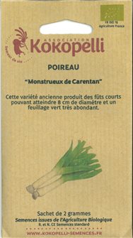 Graines de poireau de Carentan