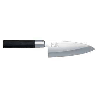 Deba 15 cm couteau à poisson japonais lourd forgé Kai Wasabi Black fabriqué au Japon